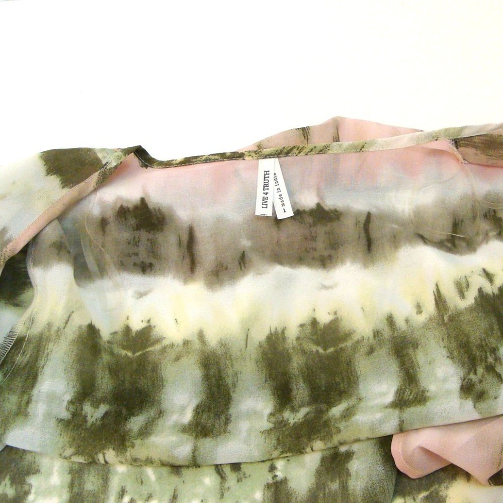 Live 4 Truth Sheer Tie Front Cover Up Kimono - Picture 2 of 3
